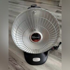 Presto Heat Dish Plus Parabolic Electric Heater, Black and Silver